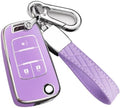Key Fob Cover for Chevy with Keychain, Premium TPU for Buick GMC 3B-Purple by Cacacar