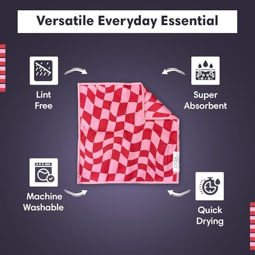 Double-Sided Microfiber Washcloths, Waffle Weave Kitchen Washcloths - Image 3
