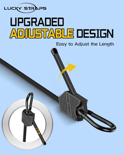 Lucky Straps 36" Black Adjustable Carabiner Bungee Cords - Image 3
