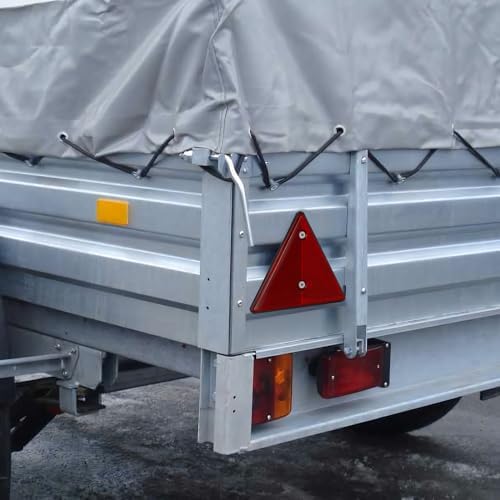 2 Pack Triangle Safety Reflectors Red Trailer Screw Mount - Image 7