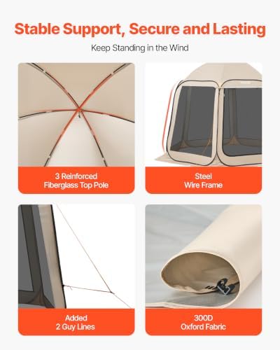 Pop Up Screen House Tent VEVOR 10 x 9.2 FT Pop-Up Screen Room - Image 6