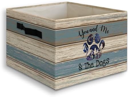 Rustic Dog Paw Foldable Storage Bins Box by Unknown