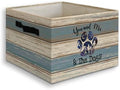Rustic Dog Paw Foldable Storage Bins Box by Unknown