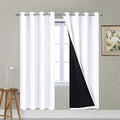 Yakamok Pure White 100% Blackout Curtains 72 Inches Long 52" Wide 2 Panel by Yakamok