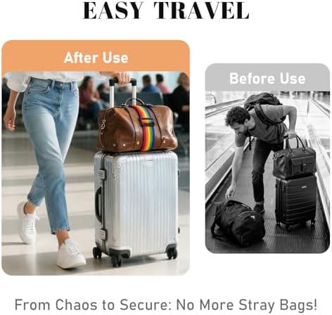 4 Pack Multi Use Strong Adjustable Luggage Connector Straps - Image 4