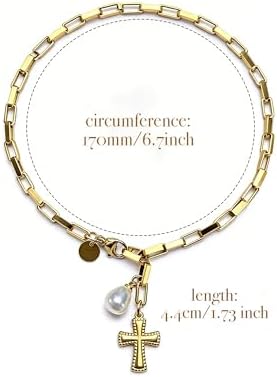 Steering Wheel Rosary for Car, Pearl Rosary Cross Car Charm Accessory, - Image 7