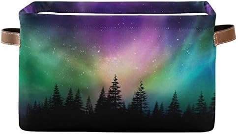 Storage Basket Northern Light Aurora Storage Cube Box Durable Canvas - Image 4