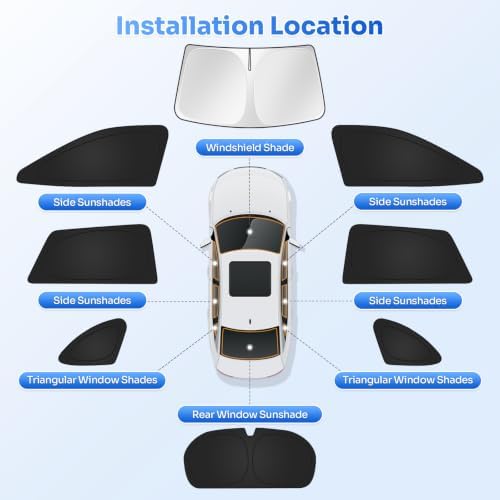 Canvcle Window Shades for 2020-2025 Subaru Outback Accessories Windshield Sun - Image 5