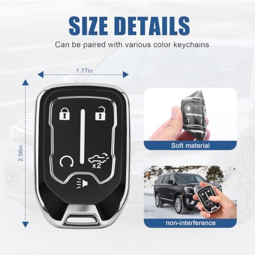 for GMC Key Fob Cover, 5 Buttons TPU Protection Case - Image 5