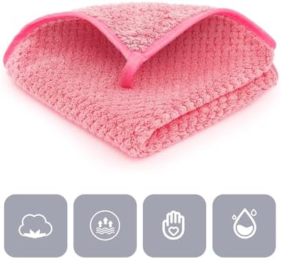 MaopaoBeauty 6 Pack Washcloth Towels Set, Waffle Hand Towels Set, Microfiber - Image 2