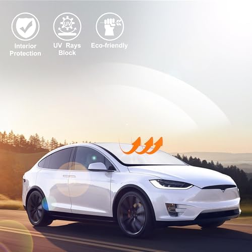 Windshield Sun Shade for 2016-2026 Tesla Model X Accessories - Image 6