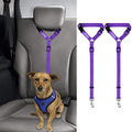 BWOGUE 2 Pack Dog Seat Belt for Car, Headrest Restraint Strap by BWOGUEPetHome