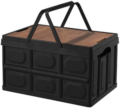 Plastic Collapsible Trunk Organizer Box, Camping Crate by auleef