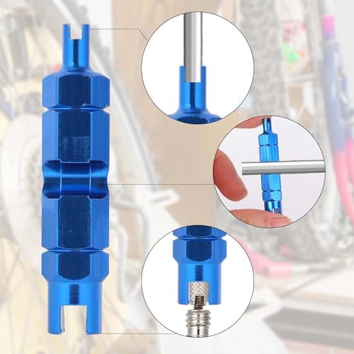 Penitue 5pcs Tire Tyre Repair Tool Set, Dual & Single Head Valve Core Remover - Image 4