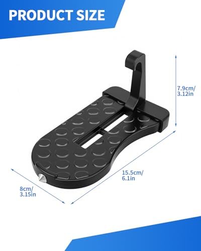 Car Door Step, Aluminum with 400lb Capacity, Anti-Slip Surface, Foldable - Image 2