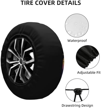 Spare Tire Cover Mountains Nature Scenery Wheel Covers Weatherproof Universal - Image 3