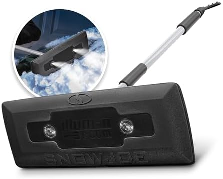 Snow Joe SJBLZD-LED-BLK 4-In-1 Telescoping Snow Broom + Ice Scraper, 18-Inch by SnowJoe