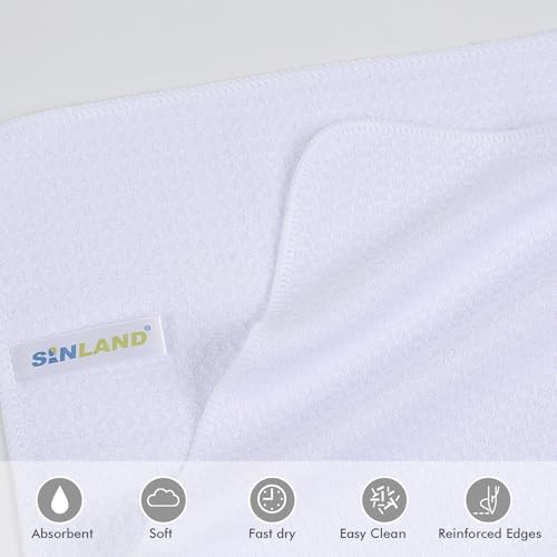 SINLAND Sublimation Blank Towels Waffle Kitchen Towel White 16x16 10 Pack - Image 3
