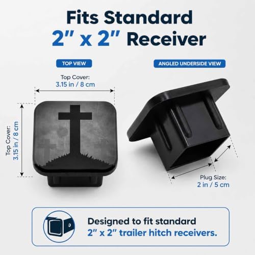 2" Hitch Cover Christian Cross Rubber Tow Hitch Covers Hitch Protector Covers - Image 2