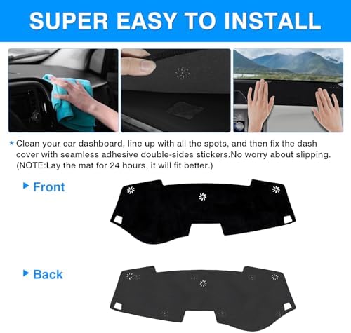 Autorder Dashboard Cover Mat for Toyota Sienna 2011-2014 Accessories Dash Cover - Image 5