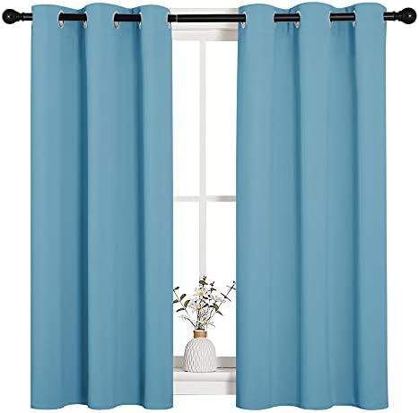 NICETOWN Thermal Insulated Curtains, Teal Blue, 34 by 45in by NICETOWN