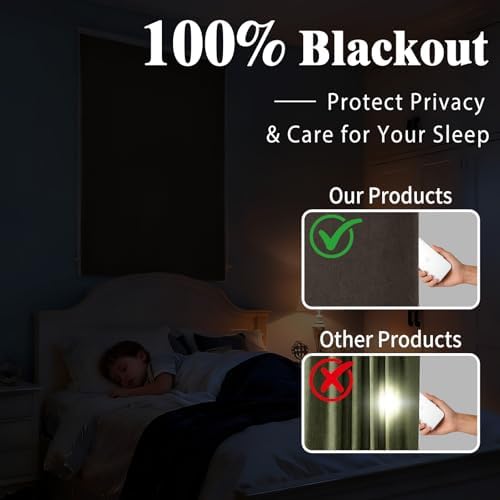 100% Blackout Self Adhesive Curtains Portable Curtain Simple and Easy to - Image 2