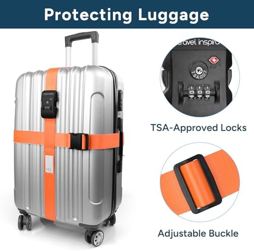 Travel Inspira TSA Approved Luggage Strap Heavy Duty Suitcase Belt - Image 2