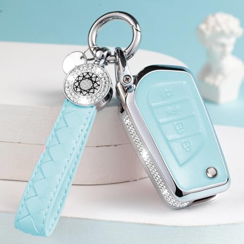 for Toyota Key Fob Cover with Keychain, 4 Buttons - Image 2