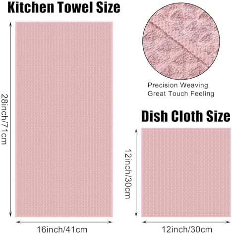 Homaxy Microfiber Kitchen Towels and Dishcloths Sets, 12 Pack - Image 4