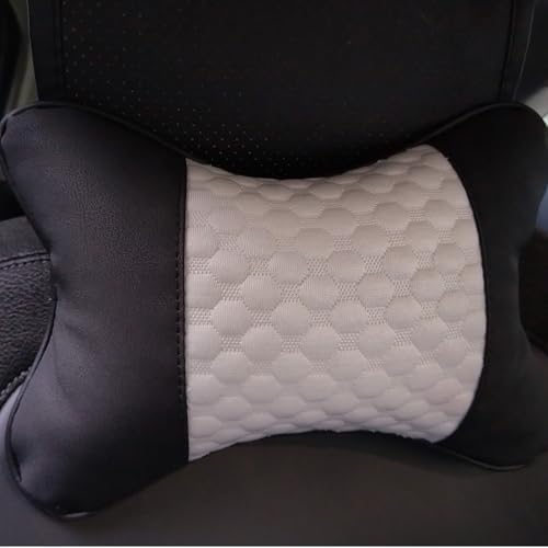 Car Neck Pillows Both Side Pu Leather 2pieces Pack Headrest Fit - Image 3