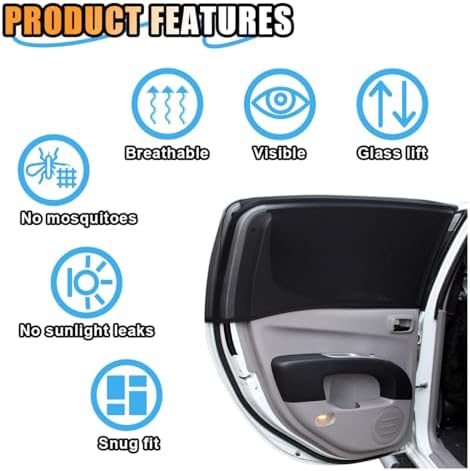 Smilfuy 2 Pack Car Window Shades - Image 3