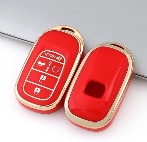 TPU Key Fob Cover with Leather Keychain, Compatible with Honda Accord Civic - Image 4
