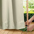 NICETOWN 2 Panels Outdoor Curtains Waterproof Extra Long W52xL108 Beige by NICETOWN