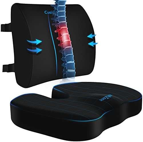 CushZone Seat Cushion and Lumbar Support Pillow by CushZone