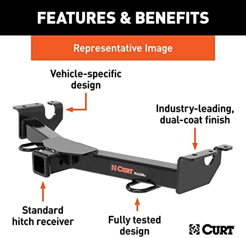 CURT 31091 2-Inch Front Receiver Hitch, Compatible - Image 3
