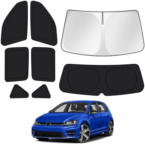 Canvcle Window Shades for 2015-2021 Volkswagen VW E-Golf/Golf GTI/R Accessories by Canvcle