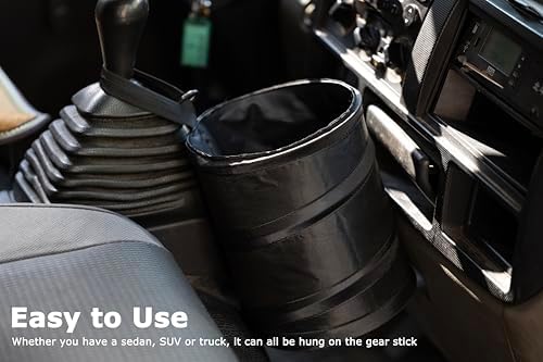 Ginsco New Leakproof Car Trash Can, 1 Gallon Mini Trash Can Pop-up Collapsible - Image 4