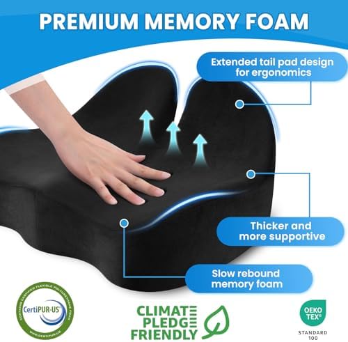 CushZone Extra Large Seat Cushion, Sciatica Support - Image 3