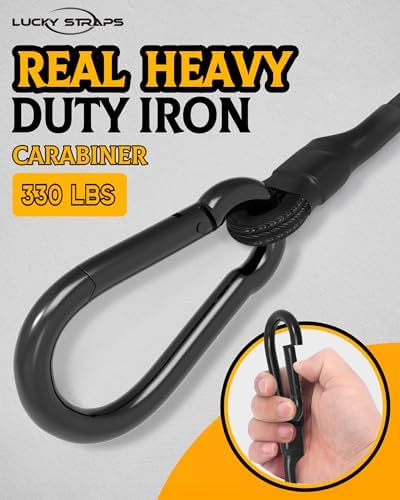 18'' Real Heavy Duty Carabiner Bungee Cords Outdoor - Image 3