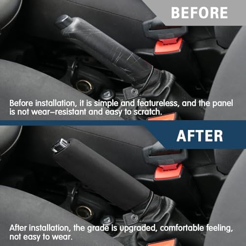 Car Handbrake Cover Gear Shift Knob Cover, Auto Comfortable Grip Handbrake Cover - Image 5