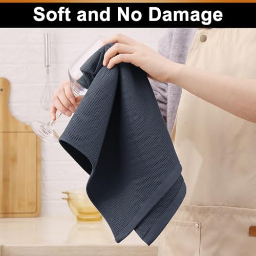 Homaxy 100% Cotton Waffle Weave Kitchen Towels, 4 Pack - Image 4