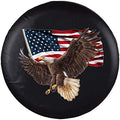 American Eagle USA Flag Spare Tire Cover PVC Leather Fit RV SUV by JaykeJoy