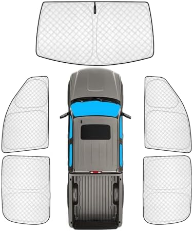 KMF 5pcs Car Sun Shades Custom for GMC Sierra 2007-2013 Accessories 2007-2013 by KMF