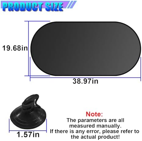 Craedli 38.97 x 19.68 Inch Car Rear Window Sunshade - Image 2