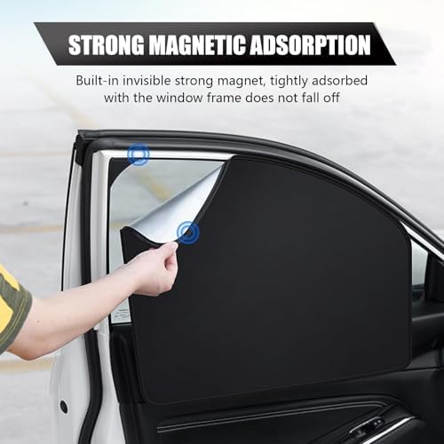4 PCS Car Front and Rear Side Window Sunshade, 18.8" x 24.4" x 12.9" + 31.4" x - Image 5