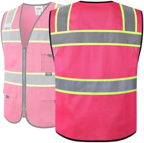 JKSafety Safety Vest for Men Women Hi Vis Relfective Vest - Image 5