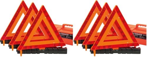 DSV Standard Warning Triangles, Safety Triangles DOT Approved, 6 Pack, by DSVStandard