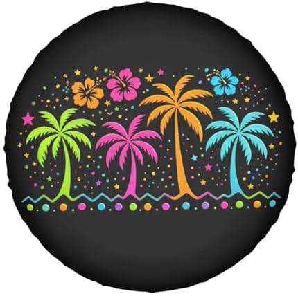 Spare Tire Cover，Tropical Palm Trees Camper Spare Tire Cover Waterproof Sun - Image 7