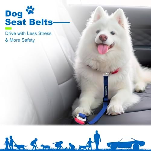 2 PCS Dog Seat Belt for Car Frskcssd Adjustable Dog Car Harness Heavy Duty - Image 6