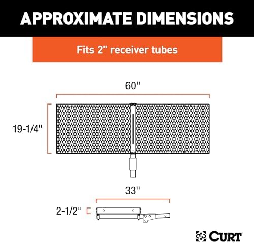 CURT 18109 Tray-Style Trailer Hitch Cargo Carrier, 500 lbs. Capacity, 60-Inch x - Image 2